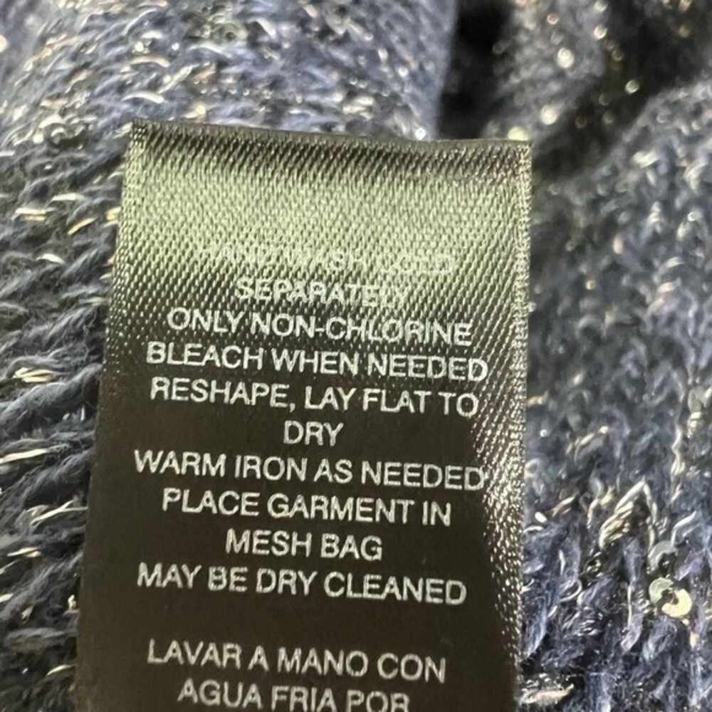 White House Black Market Navy Sequin Long Cardigan - Picture 10 of 14